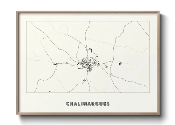 Une affiche de carte sur Chalinargues