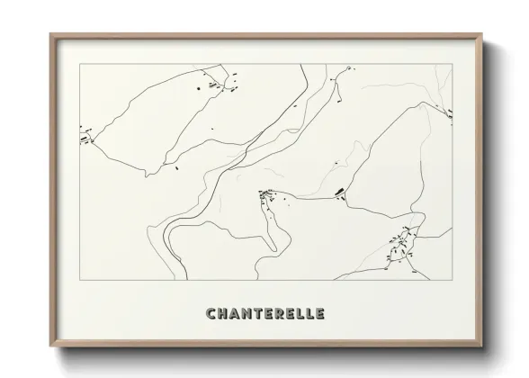 Une affiche de carte sur Chanterelle