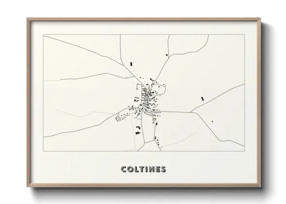 Une affiche de carte sur Coltines