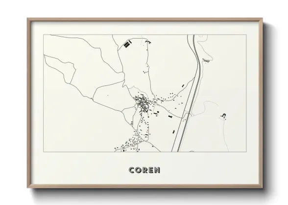 Une affiche de carte sur Coren