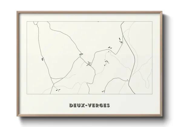 Une affiche de carte sur Deux-Verges