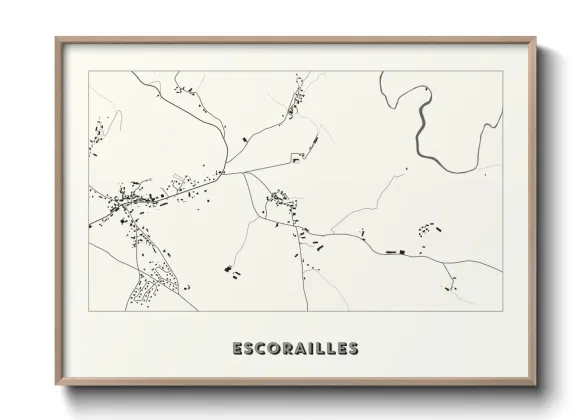 Une affiche de carte sur Escorailles