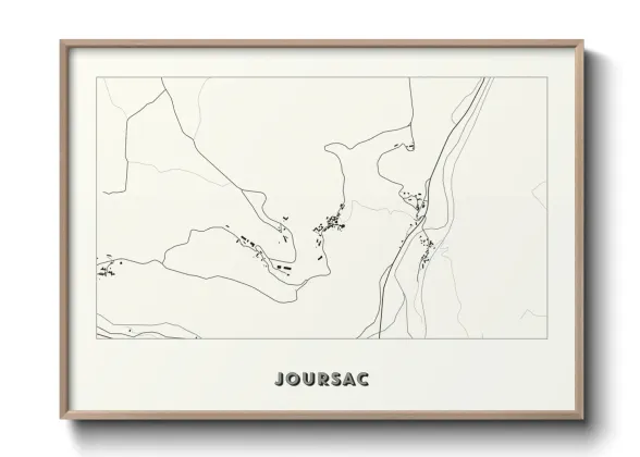 Une affiche de carte sur Joursac