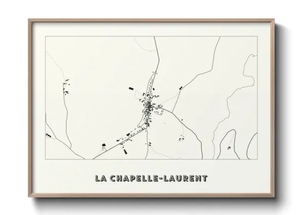 Une affiche de carte sur La Chapelle-Laurent