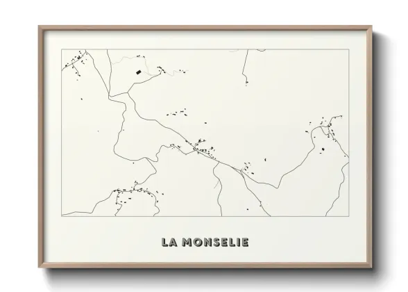 Une affiche de carte sur La Monselie