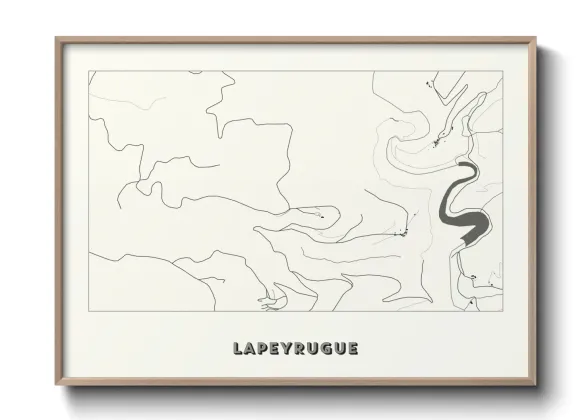 Une affiche de carte sur Lapeyrugue