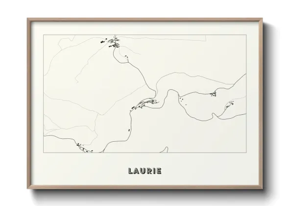 Une affiche de carte sur Laurie