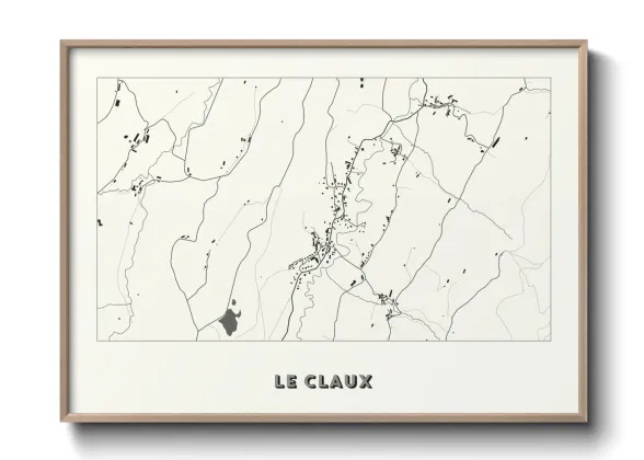 Une affiche de carte sur Le Claux