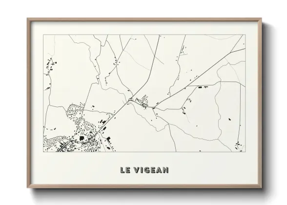 Une affiche de carte sur Le Vigean