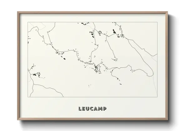 Une affiche de carte sur Leucamp