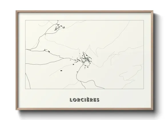 Une affiche de carte sur Lorcières