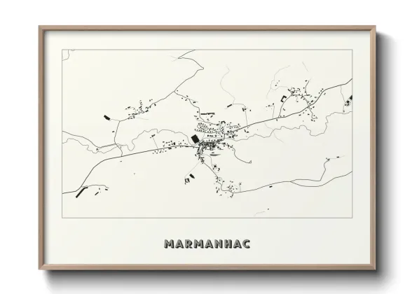 Une affiche de carte sur Marmanhac