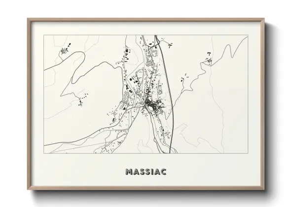Une affiche de carte sur Massiac