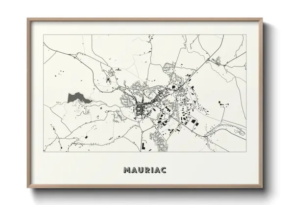Une affiche de carte sur Mauriac