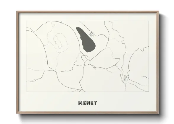 Une affiche de carte sur Menet