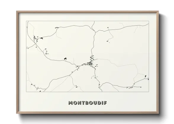 Une affiche de carte sur Montboudif