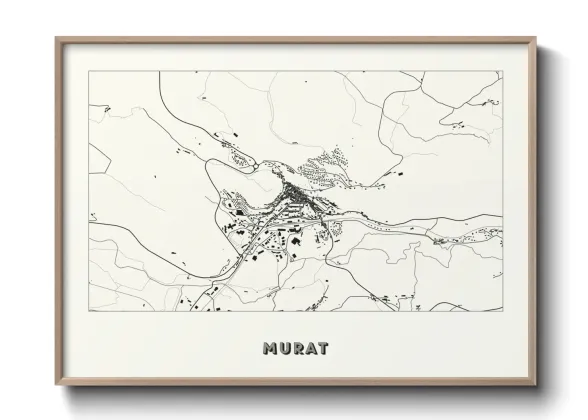 Une affiche de carte sur Murat