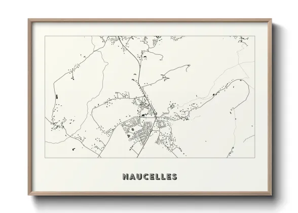 Une affiche de carte sur Naucelles