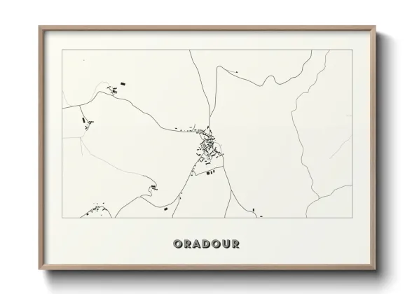 Une affiche de carte sur Oradour
