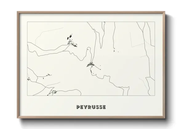 Une affiche de carte sur Peyrusse