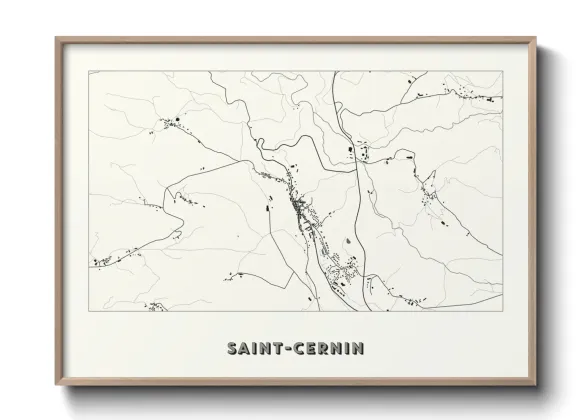 Une affiche de carte sur Saint-Cernin