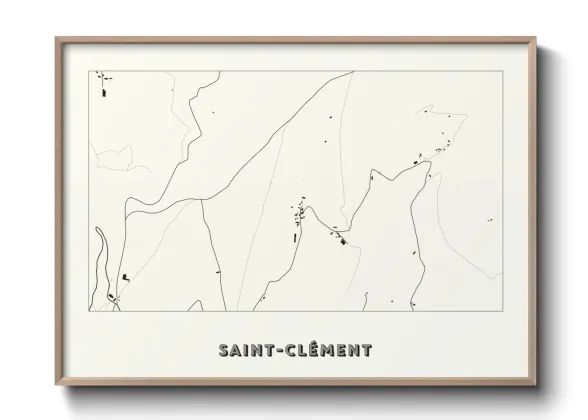 Une affiche de carte sur Saint-Clément