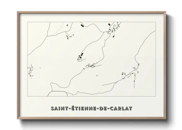 Une affiche de carte sur Saint-Étienne-de-Carlat