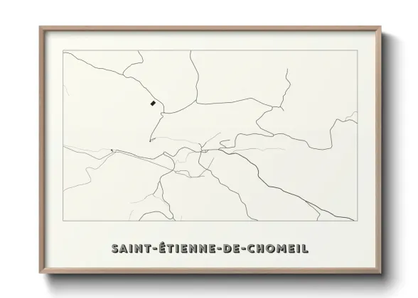 Une affiche de carte sur Saint-Étienne-de-Chomeil