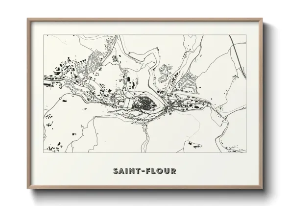 Une affiche de carte sur Saint-Flour