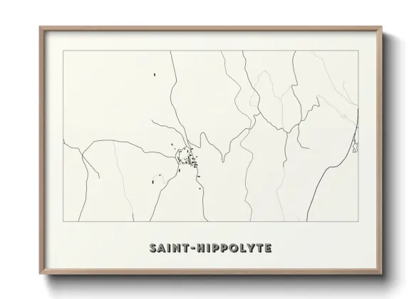 Une affiche de carte sur Saint-Hippolyte