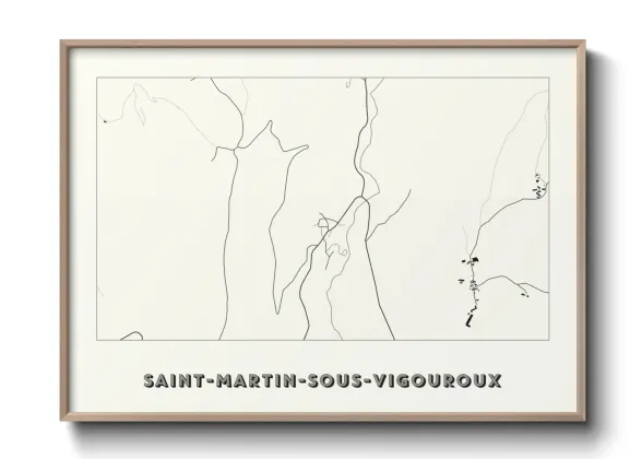 Une affiche de carte sur Saint-Martin-sous-Vigouroux