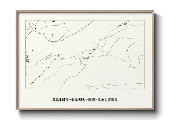 Une affiche de carte sur Saint-Paul-de-Salers