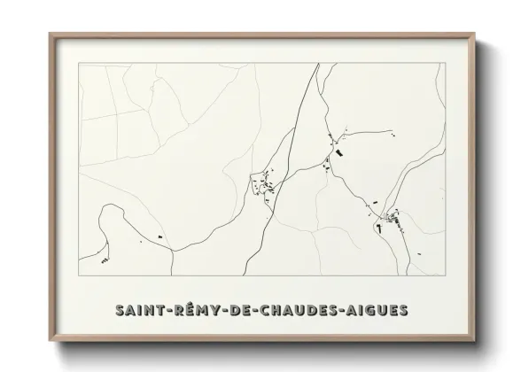 Une affiche de carte sur Saint-Rémy-de-Chaudes-Aigues