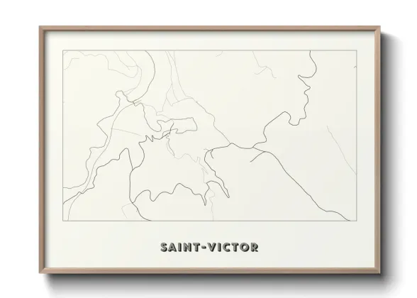 Une affiche de carte sur Saint-Victor