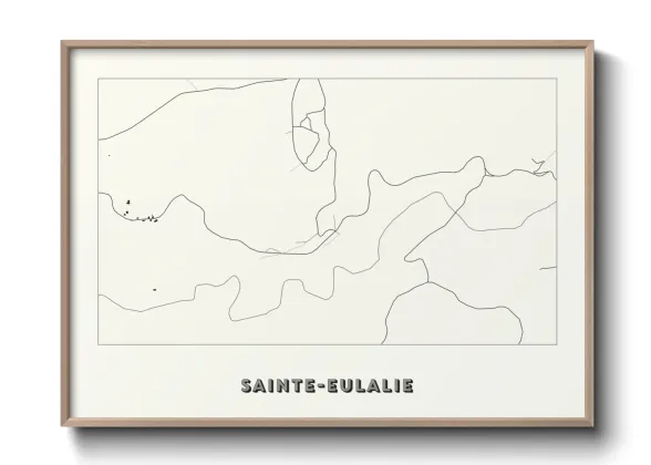 Une affiche de carte sur Sainte-Eulalie