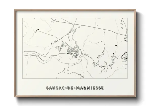Une affiche de carte sur Sansac-de-Marmiesse