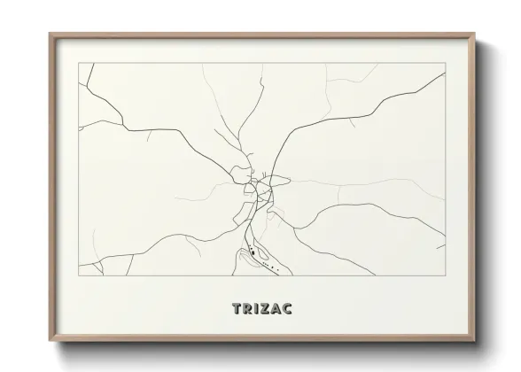 Une affiche de carte sur Trizac