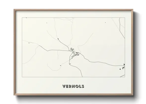 Une affiche de carte sur Vernols
