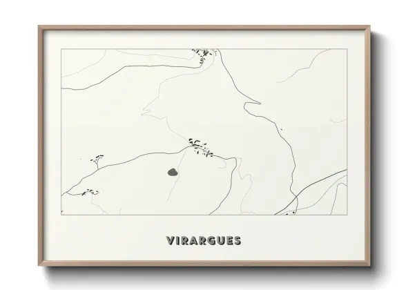 Une affiche de carte sur Virargues
