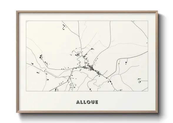 Une affiche de carte sur Alloue