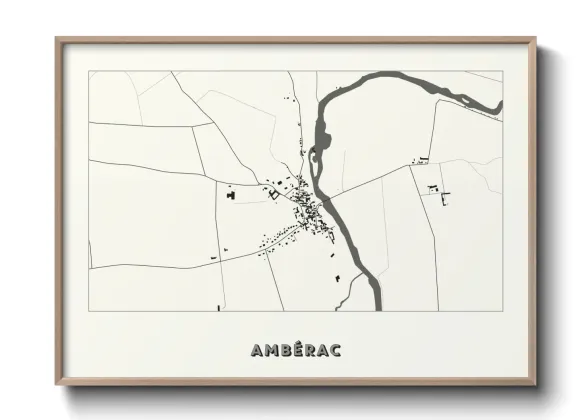 Une affiche de carte sur Ambérac