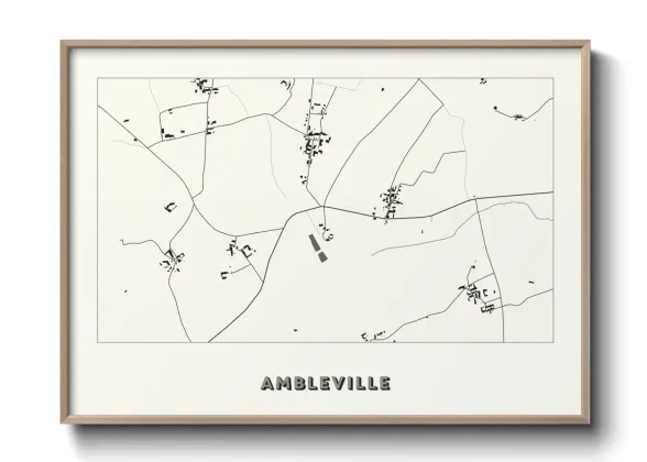 Une affiche de carte sur Ambleville