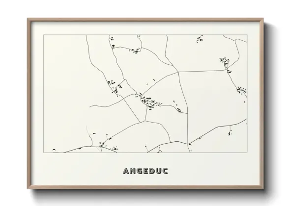Une affiche de carte sur Angeduc