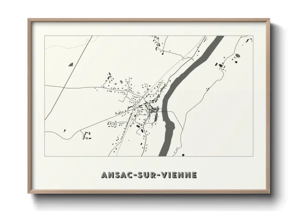Une affiche de carte sur Ansac-sur-Vienne