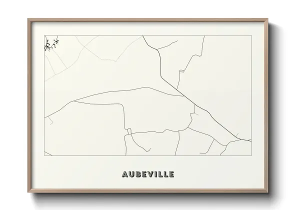 Une affiche de carte sur Aubeville