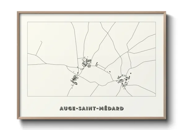 Une affiche de carte sur Auge-Saint-Médard