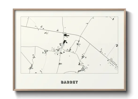 Une affiche de carte sur Barret
