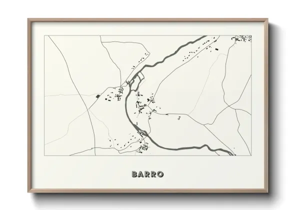 Une affiche de carte sur Barro