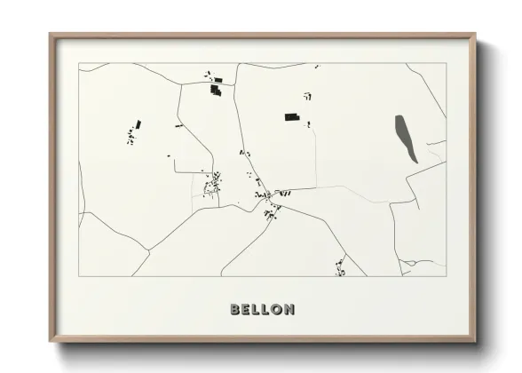 Une affiche de carte sur Bellon