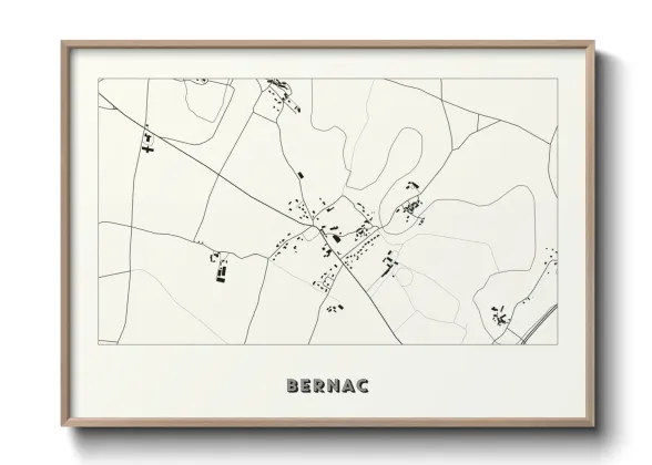 Une affiche de carte sur Bernac
